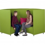 Akustik Sofa halbrund, 3- bis 4-Sitzer, Höhe 132, 145x150 cm (B/T), Sitzhöhe 46 cm, 